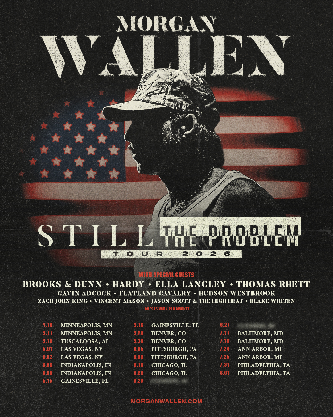 Zach John King Tour Poster 2026–2027